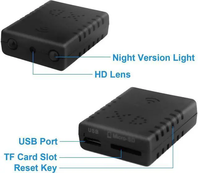 Alt view image 4 of 6 - BONAEVER Mini Spy Hidden Camera HD 1080P WiFi Security Cameras Wireless Nanny Cam with Motion Detection Night Vision for Home Office Indoor Video Surveillance
