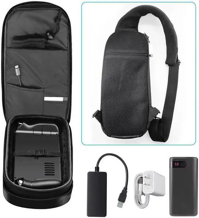 Alt view image 4 of 7 - BONAEVER Travel Carrying Case Storage Messenger Bag Hard EVA Carry Pouch Anti Scratch Waterproof Portable Crossbody Bag Portable H bag for Steam Deck Game Console