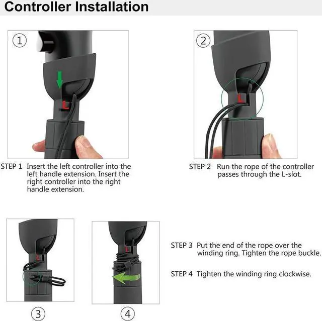 Alt view image 7 of 7 - BONAEVER VR Saber Handles VR Gaming Controller Handles for Meta Que Stand Pro Silicone Que Stand Pro Controller Accessory for Beat Saber Golf+ Badminton Baseball Game