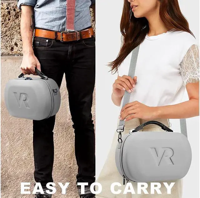 Alt view image 6 of 7 - BONAEVER Carrying Case for Meta Que Stand Pro/Meta Que Stand 2 Hard Travel Case Storage for Meta Que Stand Pro VR Gaming Headset Accessories
