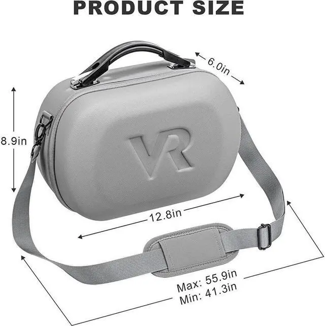 Alt view image 7 of 7 - BONAEVER Carrying Case for Meta Que Stand Pro/Meta Que Stand 2 Hard Travel Case Storage for Meta Que Stand Pro VR Gaming Headset Accessories