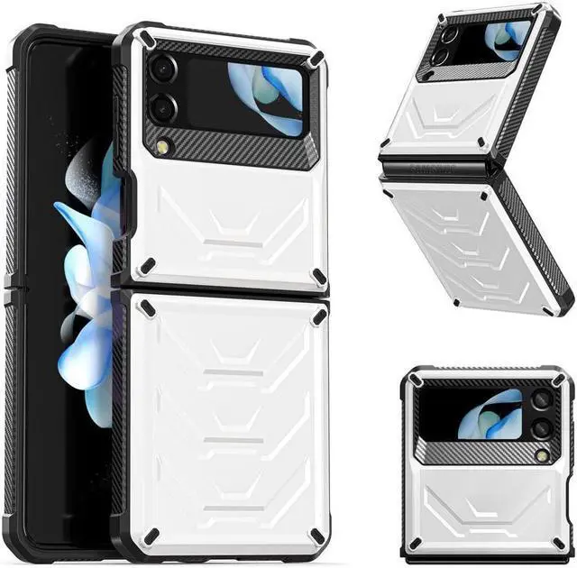 Main image of BONAEVER For Samsung Galaxy Z Flip 4 5G 2022 Case with Slide Camera Cover Military Grade Protective Armor Phone Case Shockproof Cover
