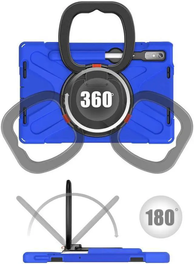 Alt view image 3 of 7 - BONAEVER For Lenovo Tab P11 Pro 11.2 inch 2nd Generation 2022 Case TB-132FU TB-138FC Rugged Shockproof Cover with Hand Strap Shoulder Strap