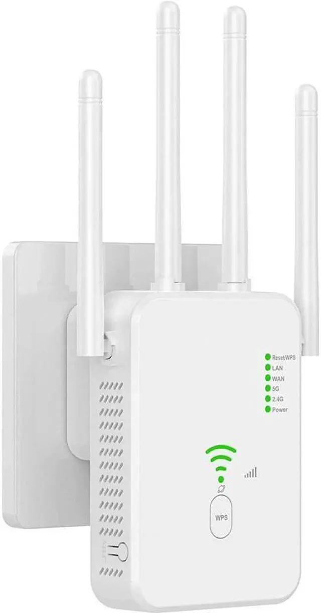 Main image of BONAEVER WiFi Range Extender Signal Boo Stander Up to 1200Mbps Dual B WiFi Repeater with Ethernet Port Internet Boo Stander for Home White