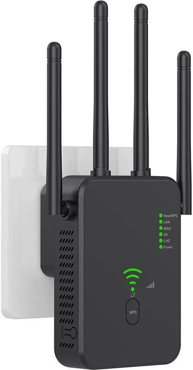 Main image of BONAEVER WiFi Extender WiFi Repeater up to 2640 Square Meters ft 35+ Devices 4 Antennas 360° Full Coverage Home Internet Boo Stander with Ethernet Port