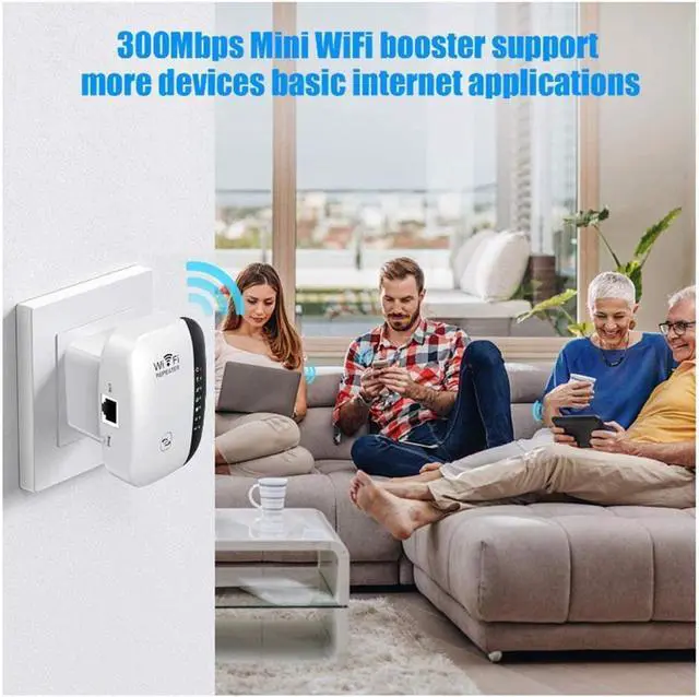 Alt view image 3 of 6 - BONAEVER WiFi Repeater 300Mbps WiFi Extender 2.4GHz WiFi Amplifier with Repetidor/Ap Mode WPS Function WiFi Network Signal Amplifier with Ethernet Port