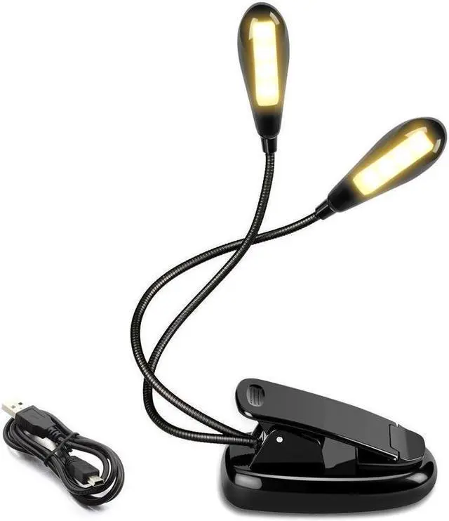 Main image of BONAEVER Rechargeable LED Book Light Dimmable Clip On Reading Lamp for Bed Shelves Kindle