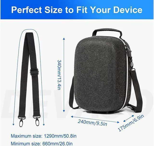 Alt view image 2 of 7 - BONAEVER Hard Carrying Case Compatible with Play Station VR2 Gaming Headset Touch Controllers Accessories PS VR2 Portable Case Suitable for Travel Home Storage