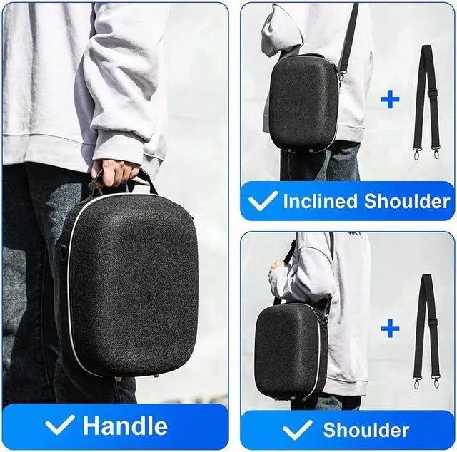 Alt view image 7 of 7 - BONAEVER Hard Carrying Case Compatible with Play Station VR2 Gaming Headset Touch Controllers Accessories PS VR2 Portable Case Suitable for Travel Home Storage