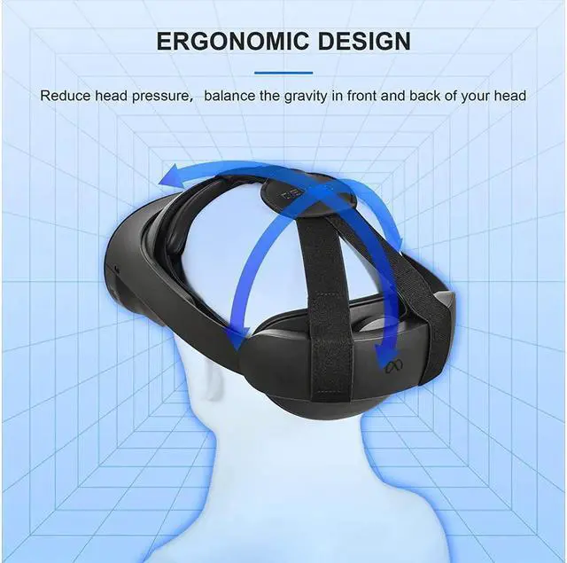 Alt view image 3 of 7 - BONAEVER Head Strap for Meta Que Stand Pro Adjustable Soft Strap Reduced Pressure & Comfortable Accessories for VR Game