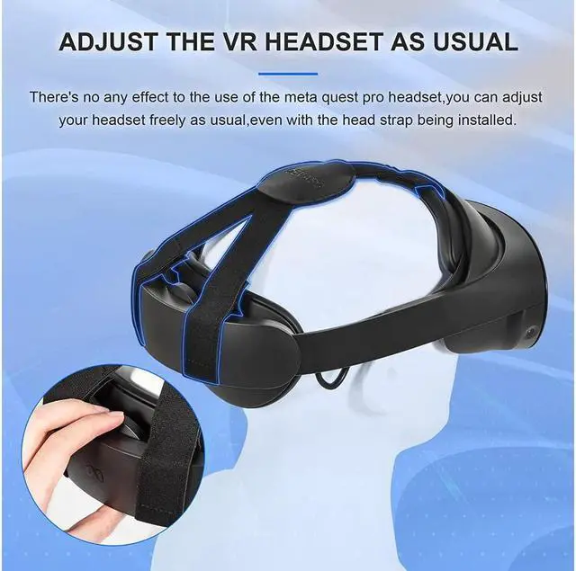 Alt view image 5 of 7 - BONAEVER Head Strap for Meta Que Stand Pro Adjustable Soft Strap Reduced Pressure & Comfortable Accessories for VR Game