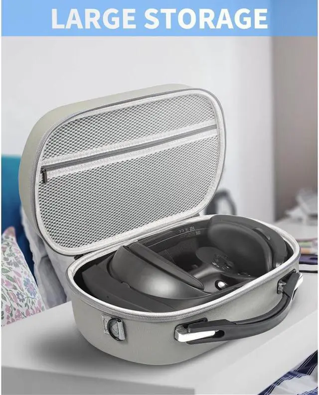 Alt view image 4 of 7 - BONAEVER Carrying Case for Meta Que Stand Pro/Meta Que Stand 2/Pico 4 /PSVR2 Hard Travel Case Storage for PS VR2 Gaming Headset & Controllers & Elite Head Strap Accessories