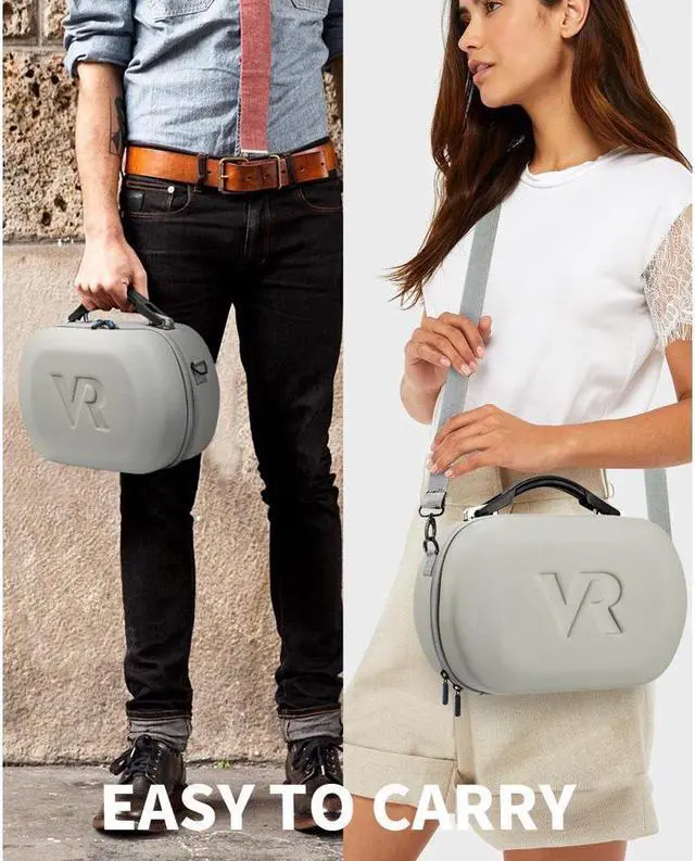 Alt view image 6 of 7 - BONAEVER Carrying Case for Meta Que Stand Pro/Meta Que Stand 2/Pico 4 /PSVR2 Hard Travel Case Storage for PS VR2 Gaming Headset & Controllers & Elite Head Strap Accessories