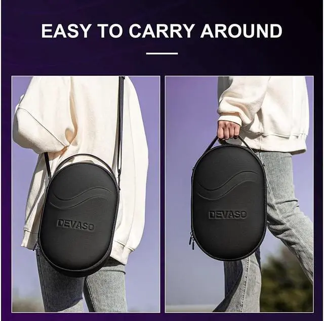 Alt view image 7 of 7 - BONAEVER Carrying Case for Meta Quest Pro Deluxe Strong Protective Travel Case for Meta Quest Pro VR Headset and Accessories Large Capacity with Adjustable Shoulder Strap for Travel and Home Storage