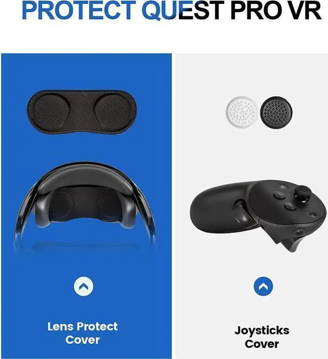 Alt view image 7 of 7 - BONAEVER 6 in 1 Carrying Case for Meta Que Stand Pro/Meta Que Stand 2 Accessories Kit with 20FT Link Cable VR Headset Cleaning Kit Lens Protector for Travel Home Storage