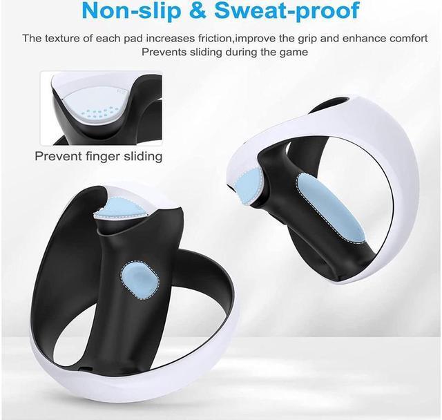 Alt view image 3 of 7 - BONAEVER Silicone Controller Pad for PSVR24 in 1 Accessories Kit for PS VR2 Controller with Anti-Slip Handle Cover Grip Protection