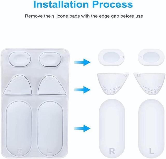 Alt view image 7 of 7 - BONAEVER Silicone Controller Pad for PSVR24 in 1 Accessories Kit for PS VR2 Controller with Anti-Slip Handle Cover Grip Protection