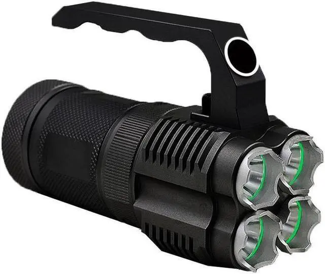Alt view image 4 of 7 - BONAEVER 3000 Lumens High Power Tactical Hand Held Flashlight Torch Rechargeable Bright Spotlight Waterproof CREE XML-T2 LED Searchlight Floodlight Light For Outdoor Camping Lantern Hiking Hunting