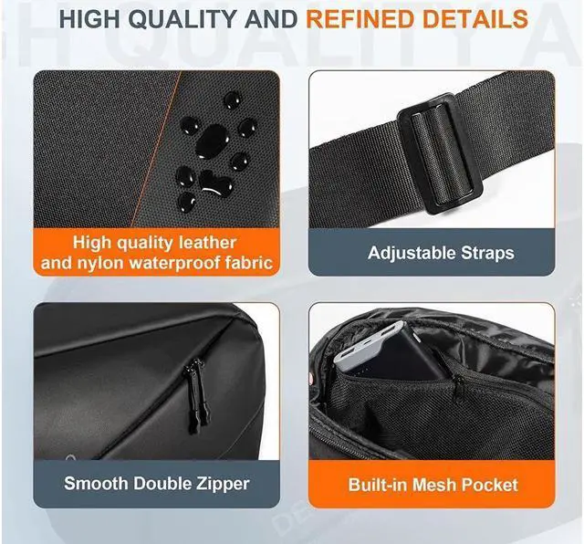 Alt view image 6 of 7 - BONAEVER Carrying Case for Steam Deck Protective Shoulder Bag with Pockets Fit for Steam Deck Console Original AC Charger Adapter dock Station Joy Standick Protectors Fan Cooler USB C Cable