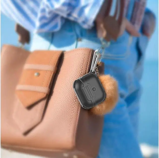 Alt view image 7 of 7 - BONAEVER For Airpods 3rd Generation 2021 Case Compatible Wireless Charging LED Light Visible IP68 Waterproof Shockproof Dustdproof Full-Body Protective Cover for AirPods 3 with Keychain