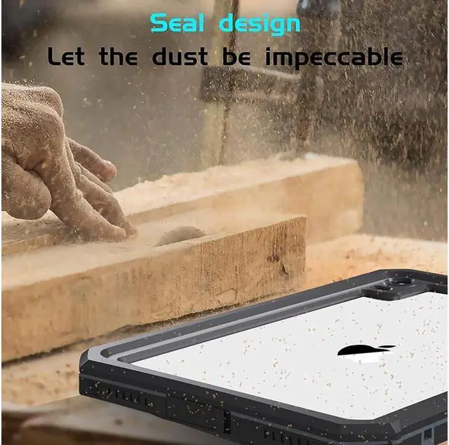 Alt view image 6 of 7 - BONAEVER iPad Mini 6 2021 (6th Generation) Waterproof CaseUnderwater Protective Du Standproof Shockproof Case Cover with 360 Full-Body ProtectioniPad Mini 6th Gen 8.3 Inch case with Lanyard Standand