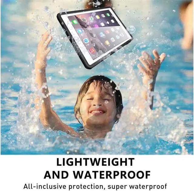 Alt view image 3 of 7 - iPad Pro 9.7 / iPad Air 2 Waterproof case, Water Resistant IP68 360 Degree All Round Protective Cover Ultra Slim Dust/Snow Proof with Shoulder Strap for Apple iPad Pro 9.7'' 2016 / iPad Air 2 9.7 Inch