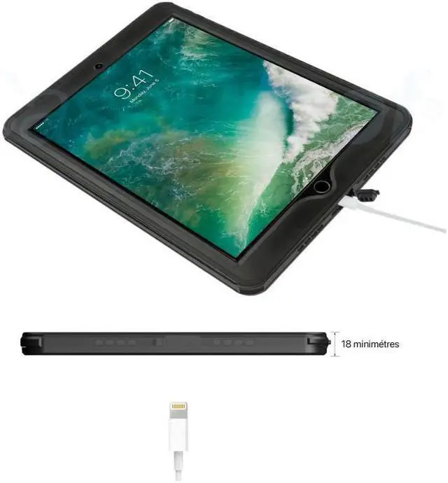 Alt view image 4 of 7 - BONAEVER Waterproof Case for iPad Air 3 2019 / iPad Pro 10.5 inch 2017 Protection Shockproof Dustdproof Protective Cover with Built in Screen Protector Stand and Shoulder Strap