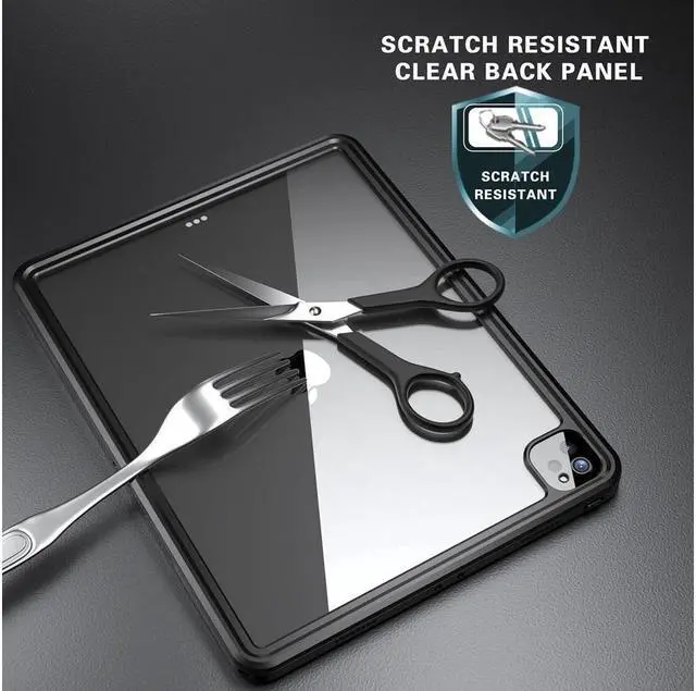 Alt view image 5 of 7 - BONAEVER Waterproof Case for iPad Pro 12.9 inch 2020 4th Generation Shockproof Drop Proof Protective Cover High Touch Sensitivity with Shouder StrapBuilt-in Screen Protector