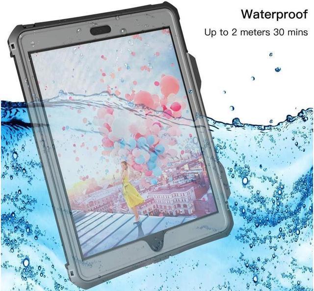 Alt view image 2 of 7 - Waterproof Case For iPad 10.2 inch 9th 8th 7th Generation / iPad 10.2 2021/2020/2019 ,ShockProof Bumper Full-Body Protective Cover with Built-in Screen Protector  /Shoulder Strap/Stand/Pencil Holder