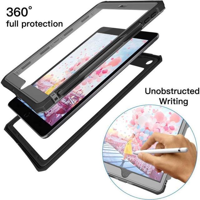 Alt view image 4 of 7 - Waterproof Case For iPad 10.2 inch 9th 8th 7th Generation / iPad 10.2 2021/2020/2019 ,ShockProof Bumper Full-Body Protective Cover with Built-in Screen Protector  /Shoulder Strap/Stand/Pencil Holder