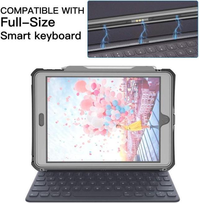 Alt view image 6 of 7 - Waterproof Case For iPad 10.2 inch 9th 8th 7th Generation / iPad 10.2 2021/2020/2019 ,ShockProof Bumper Full-Body Protective Cover with Built-in Screen Protector  /Shoulder Strap/Stand/Pencil Holder