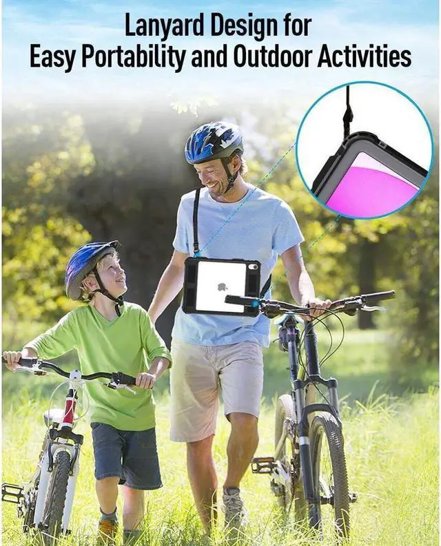 Alt view image 7 of 7 - BONAEVER For iPad (A16) 11th Generation 11 Inch 2025 / iPad 10th Generation 10.9 inch 2022 Waterproof Case Full-Body Shockproof Protective Cover with Screen Protector Pen Holder Stand Shoulder Strap