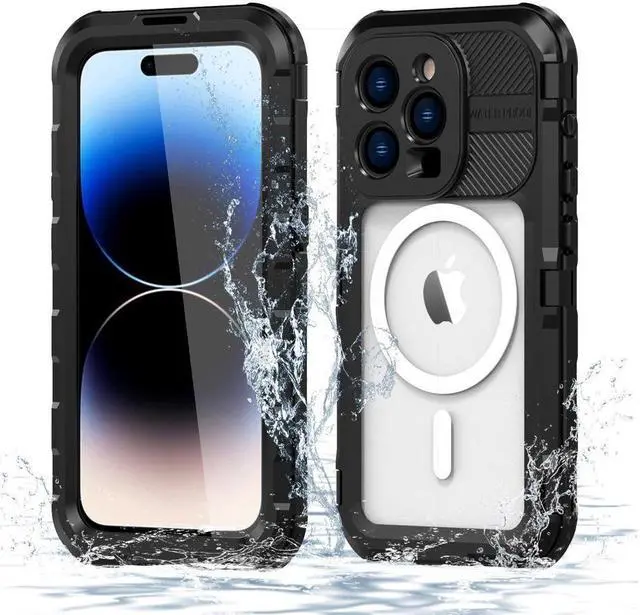 Main image of BONAEVER For iPhone 14 Pro Max Waterproof Case MagSafe Compatible Built-in Screen Protector IP68 Underwater Du Standproof 360 Shockproof Protective Cover for iPhone 14 Pro Max