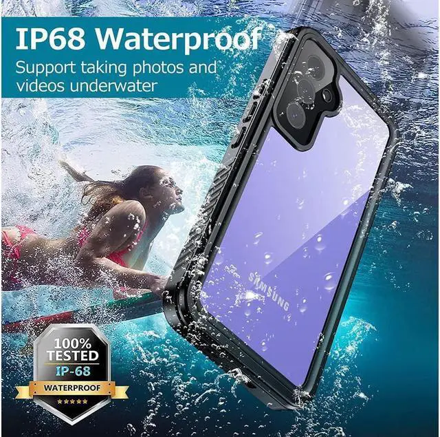 Alt view image 2 of 7 - BONAEVER For Samsung Galaxy A54 5G Case Waterproof [IP68 Underwater][Built-in Screen & Lens Protector][Du Standproof][Real 360] Rugged Shockproof Protective Phone Case for A54 5G