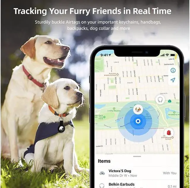 Alt view image 6 of 7 - BONAEVER 4 Pack Apple Airtag Holder Ultra Light Silicone Case for Airtags Protective Cover Compatible with AirTag GPS Item Finders with Anti-Lo Stand Keychain for Bags Keys Dog Cat Collar Luggage