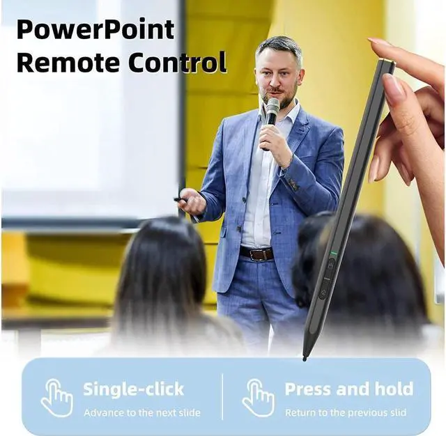 Alt view image 7 of 7 - Stylus Pen for Surface, Surface Pen with Bluetooth Remote Control & Shortcuts, 4096 Pressure Sensitivity, Magnetic Attachment, For Microsoft Surface Pro 9/8/X/7/6/5/4/3/Laptop 5/4/3/2/1/X/Book/Studio