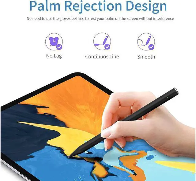 Alt view image 2 of 6 - BONAEVER Bluetooth 4.2 Stylus Pen for Microsoft Surface Pro 9/8/X/7/6/5/4/3/Laptop 5/4/3/2/1/X/Book/ studio Other s with 4069 Pressure Tilt SensitivityPalm RejectionMagnetic Design