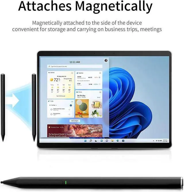 Alt view image 4 of 6 - BONAEVER Bluetooth 4.2 Stylus Pen for Microsoft Surface Pro 9/8/X/7/6/5/4/3/Laptop 5/4/3/2/1/X/Book/ studio Other s with 4069 Pressure Tilt SensitivityPalm RejectionMagnetic Design