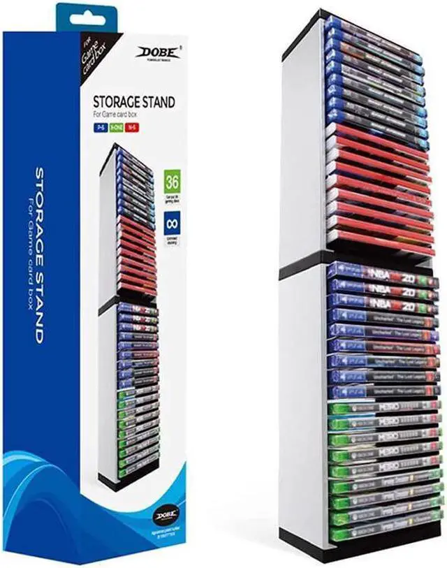 Alt view image 3 of 7 - BONAEVER Game Card Box Storage Stand for PS5 Xbox Games Storage Tower for Xbox Game Card Box Holder Vertical Stand - for Video Games 36 PCS