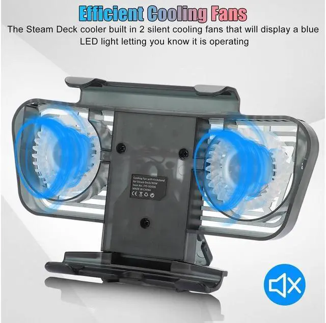 Alt view image 3 of 7 - BONAEVER Cooling Fans for Steam Deck/Nintendo Switch OLED Console Cooler Stand Portable