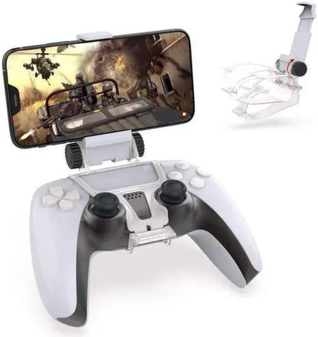 Main image of Clip Mount for PS5 DualSense Wireless Controller, Adjustable Mobile Phone Clip Clamp Gaming Holder Mount Stand Handle Bracket for Playstation 5 Controller