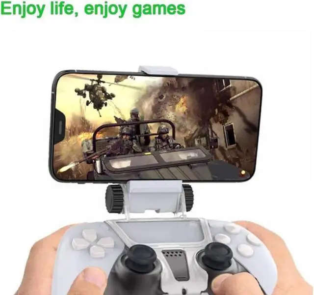 Alt view image 5 of 5 - Clip Mount for PS5 DualSense Wireless Controller, Adjustable Mobile Phone Clip Clamp Gaming Holder Mount Stand Handle Bracket for Playstation 5 Controller