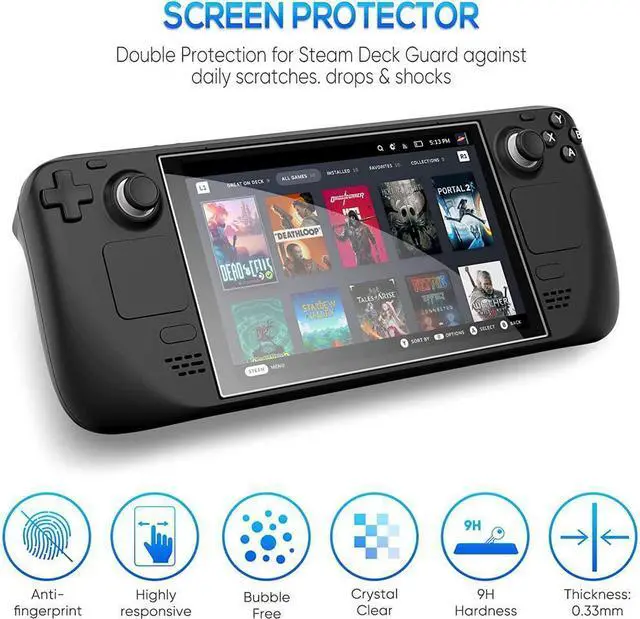 Alt view image 2 of 7 - BONAEVER Upgraded Protective Case for Steam Deck with Adjustable Kickstand TPU+PC Hard Protector Cover Case Accessories with 2 Pack Screen Protector for Valve Steam Deck Anti-Scratch Durable Design