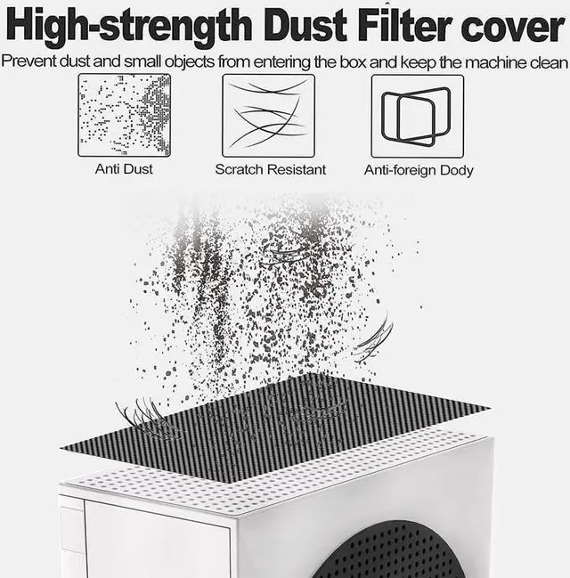 Alt view image 2 of 3 - BONAEVER Dust Stand Plugs for Xbox Series S 7 PCS Silicone Dust Stand Plugs 4 PCS PVC Meshs Set USB HDMI LAN Power CD Driver Interface Anti du Stand Cover Du Standproof Plug