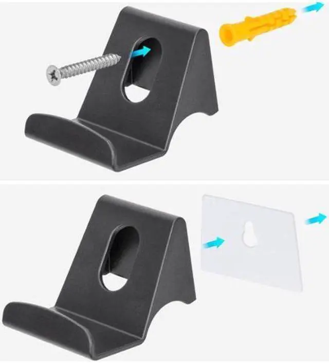 Alt view image 3 of 5 - BONAEVER 2 Pcs Wall Hanging Bracket Game Handle Controller Headset Hook Hanger