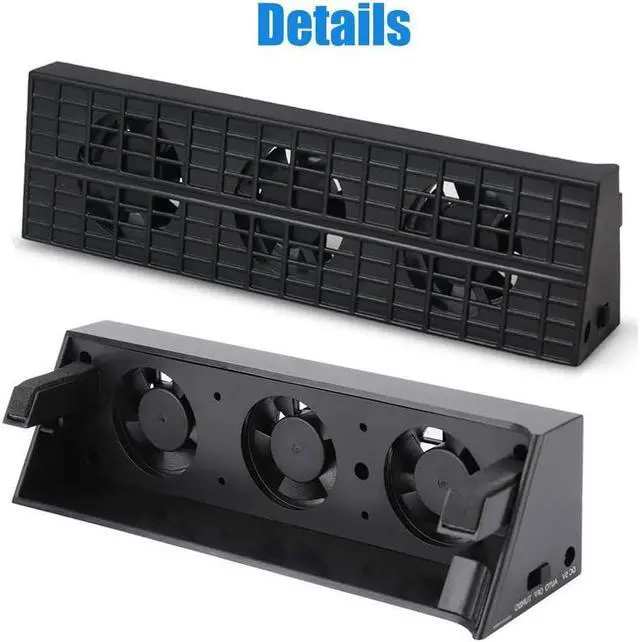 Alt view image 4 of 7 - BONAEVER Cooling Fan for PS4 Slim External USB Cooler Game Console Cooling Fan with Extra USB3.0 Port for Sony Play Station 4 Slim Console (for PS4 Slim Only)