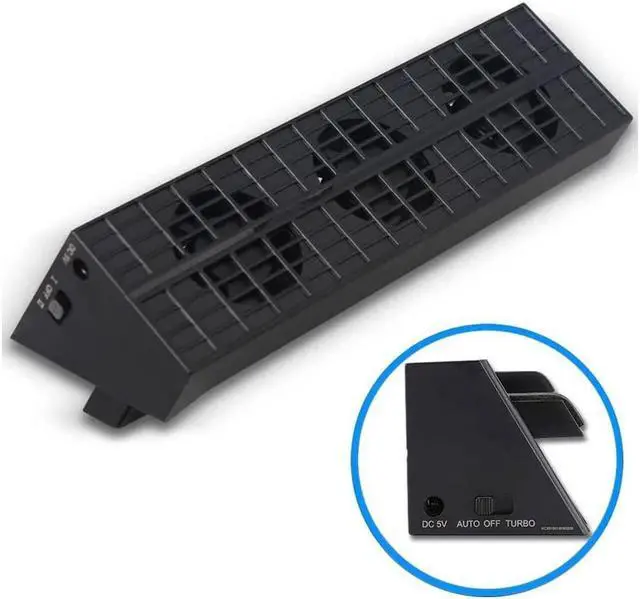 Alt view image 3 of 7 - BONAEVER Cooling Fan for PS4 Slim External USB Cooler Game Console Cooling Fan with Extra USB3.0 Port for Sony Play Station 4 Slim Console (for PS4 Slim Only)