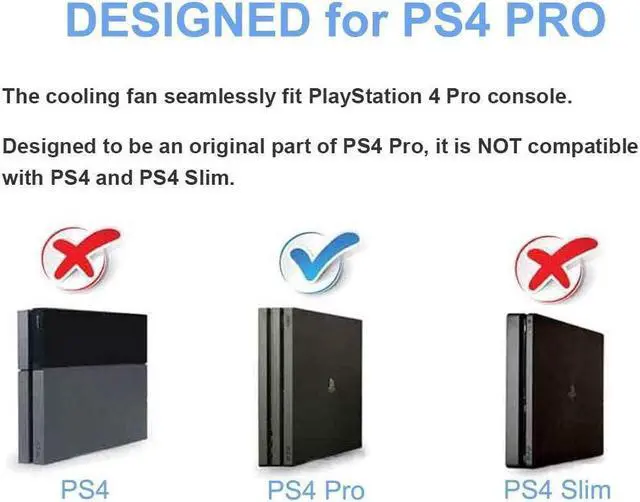 Alt view image 5 of 7 - BONAEVER Cooling Fan for PS4 PRO USB External Cooler 5 Fan Turbo Temperature Control Cooling Fans for Sony Play Station Pro Gaming Console