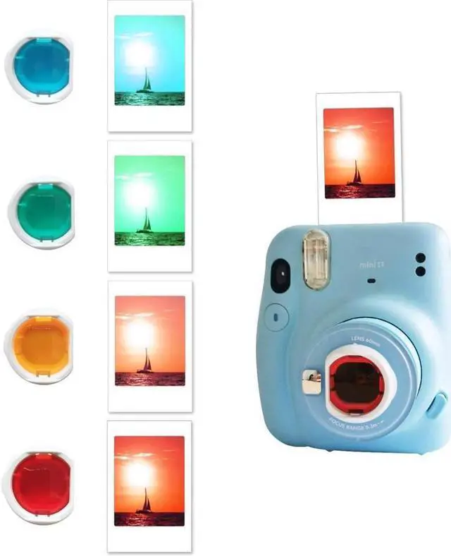 Alt view image 3 of 7 - BONAEVER Instant Mini 12 Camera Accessories Compatible with Fujifilm Instax Mini 12 Camera Include Case/Album/Wall Hang Frames/Film Frames/Border Standickers/Corner Standickers