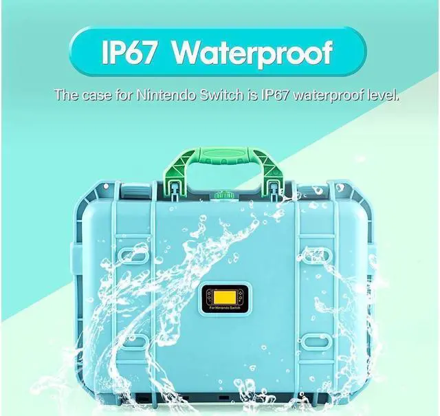 Alt view image 5 of 7 - BONAEVER Carrying Case for Nintendo Switch Travel Case Professional Deluxe Waterproof Case Soft Lining Hard Case for Nintendo Switch OLED Model Console Pro Controller & Accessories